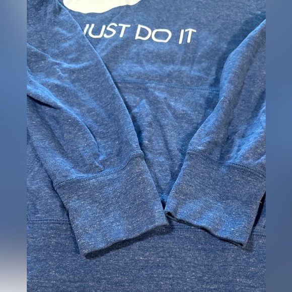 Nike Hoodie Size Large Heathered Blue Lightweight Kangaroo Pocket Long Sleeve - Picture 4 of 10